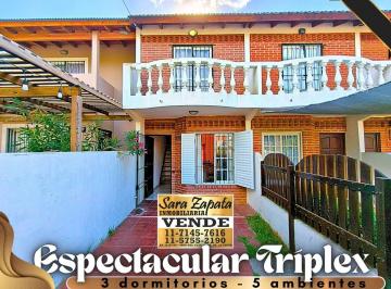 Casa de 4 ambientes, Mar del Tuyú · 4 8253 Espectacular Tríplex 3 Dorm. 4 Ambientes Mar del Tuyú La Costa Vende Sara Zapata