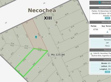 Terreno · 310m² · Lotes en Venta, c/u 310 m², Villa Marítima Zabala, Necochea
