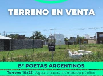Terreno , Villa María · Oportunidad! Terreno en Barrio Poetas Argentinos