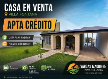 Casa de 3 ambientes, Paraná · Casa en Venta en Villa Fontana: Apta Crédito, Lista Para Habitar con Planos Aprobados