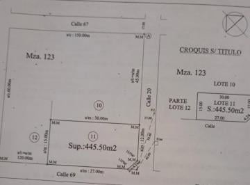 Terreno · 445m² · Terreno en Chapadmalal con Pozo Ciego y Platea de Hormigon