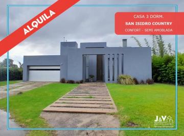Casa · 420m² · 4 Ambientes · 2 Cocheras · Alquiler Moderna Casa de 3 Dorm. San Isidro Country. Alquilada!