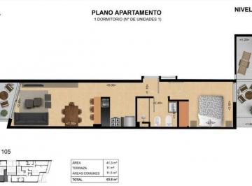 Departamento · 41m² · 2 Ambientes · Venta Apartamento 1 Dormitorio
