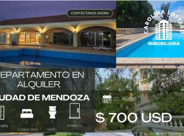 Departamento de 1 ambiente, Ciudad de Mendoza · Monoambiente Amoblado con Piscinas y Gym – Villa Mediterránea