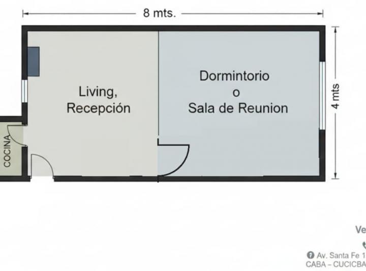 Departamento · 33m² · 2 Ambientes