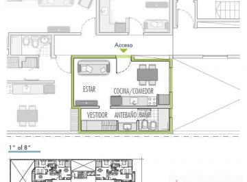Departamento · 31m² · 1 Ambiente · Pueyrredon 1467 8 E