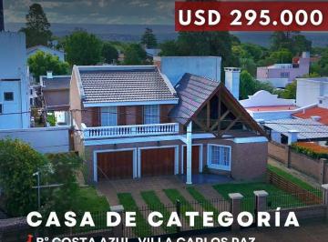 Casa · 379m² · 9 Ambientes · 1 Cochera · Venta Exclusiva Propiedad de 3 Dorm. con Piscina en Costa Azul Norte, Villa Carlos Paz