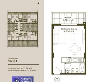 Departamento · 44m² · 2 Ambientes · En Venta en Caseros Departamento de 2 Ambientes Frente Sito en 1° Piso F: 10859