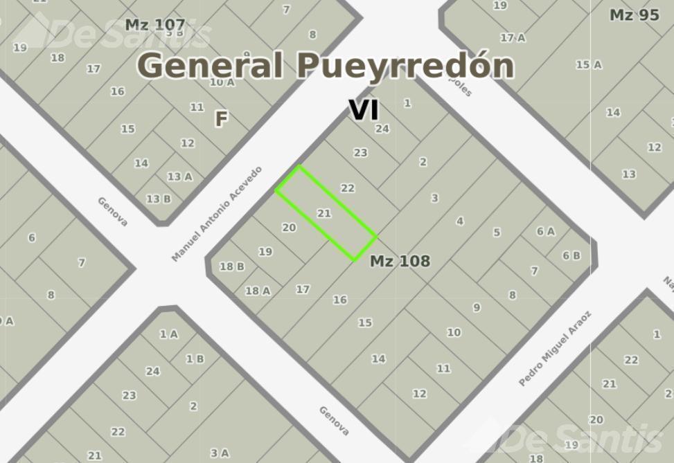 Terreno en zonificación C2, 342 m² en Punta Mogotes