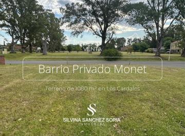 Terreno · 1080m² · Terreno de 1080 m² en Venta, Barrio Privado Monet