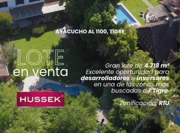 Terreno · 4718m² · Terreno en Venta Apto Desarrollo con Costa Sobre El Río Tigre, en Tigre