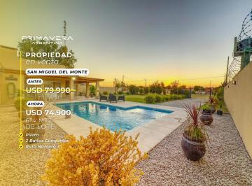 Casa · 68m² · 3 Ambientes · 3 Cocheras · Oportunidad · Casa · 1 Dormitorio · Pileta · San Miguel del Monte