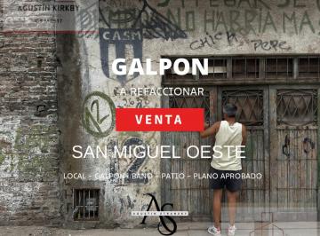 Bodega-Galpón · 125m² · 4 Ambientes · 1 Cochera · Galpón - San Miguel