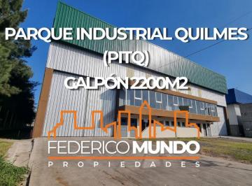 Bodega-Galpón · 2200m² · Galpon/deposito en Alquiler Parque Industrial Quilmes