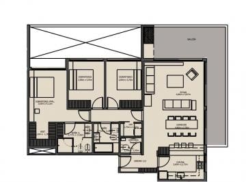 Departamento · 120m² · 4 Ambientes · Departamento 3 Ambientes en Buenos Aires Golf