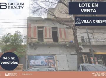 Terreno · 375m² · Terreno en Venta en Villa Crespo, 945 m² Vendibles