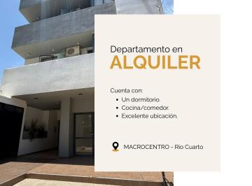 Departamento de 3 ambientes, Río Cuarto · Departamento en Alquiler - Macrocentro