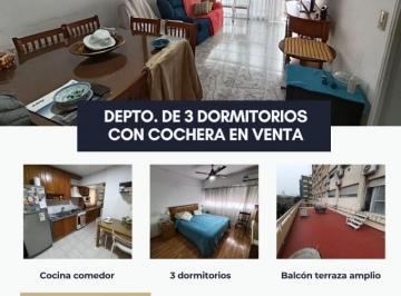 Departamento · 80m² · 5 Ambientes · 1 Cochera · Departamento de 3 Dorm. con Cochera y Dependencias en Savio 41
