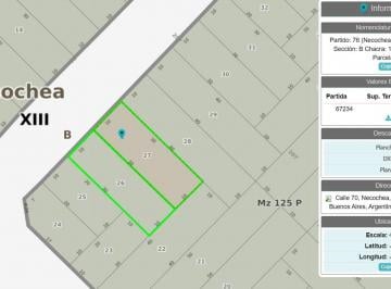 Terreno · 600m² · Dos Lotes, 600 m² en Venta en Villa Marítima Zabala, Necochea