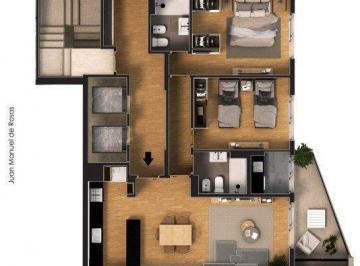 Departamento · 90m² · 3 Ambientes · Scuba 55 - Juan m. de Rosas 825 - 2 Dorm.