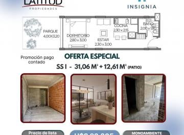 Departamento de 1 ambiente, Ushuaia · Departamentos en Construcción, Nivel Ss con Patio Privado de Uso Exclusivo Desde U$s 82.205