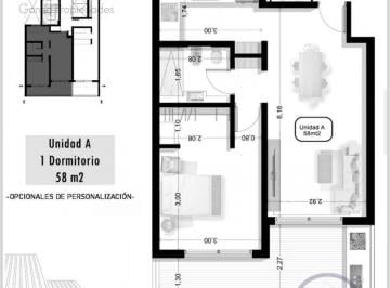 Departamento · 39m² · 2 Ambientes · Departamento en La Plata