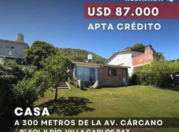 Casa · 94m² · 4 Ambientes · 1 Cochera · Venta Casa de 2 Dorm. en Sol y Río, a 300 m de La Av Cárcano - Villa Carlos Paz