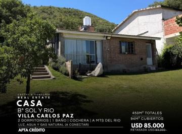 Casa · 94m² · 4 Ambientes · 1 Cochera · Venta Casa de 2 Dorm. en Sol y Río, a 300 m de La Av Cárcano - Villa Carlos Paz