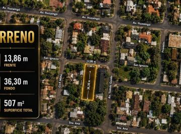 Terreno · 507m² · Tf842 - Amplio Terreno en Venta - 13,86 m X 36,30 m (507 M²) - Av Tomas Guido y San Ignacio