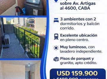Departamento de 3 ambientes, Villa Pueyrredón · Depto en Venta - Av Artigas