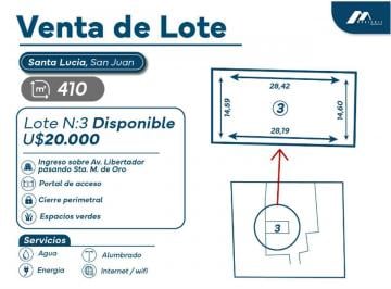 Terreno · 410m² · Terreno en Santa Lucia