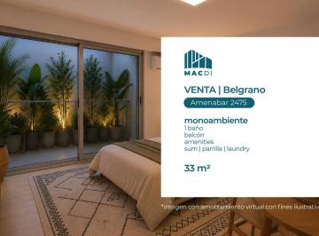 Departamento · 27m² · 1 Ambiente · Excelente Dpto. Monoambiente en Venta.