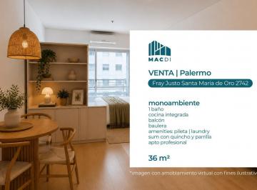 Departamento · 32m² · 1 Ambiente · Excelente Dpto. Mono Ambiente Super Amplio Divisible en Venta con Amenities