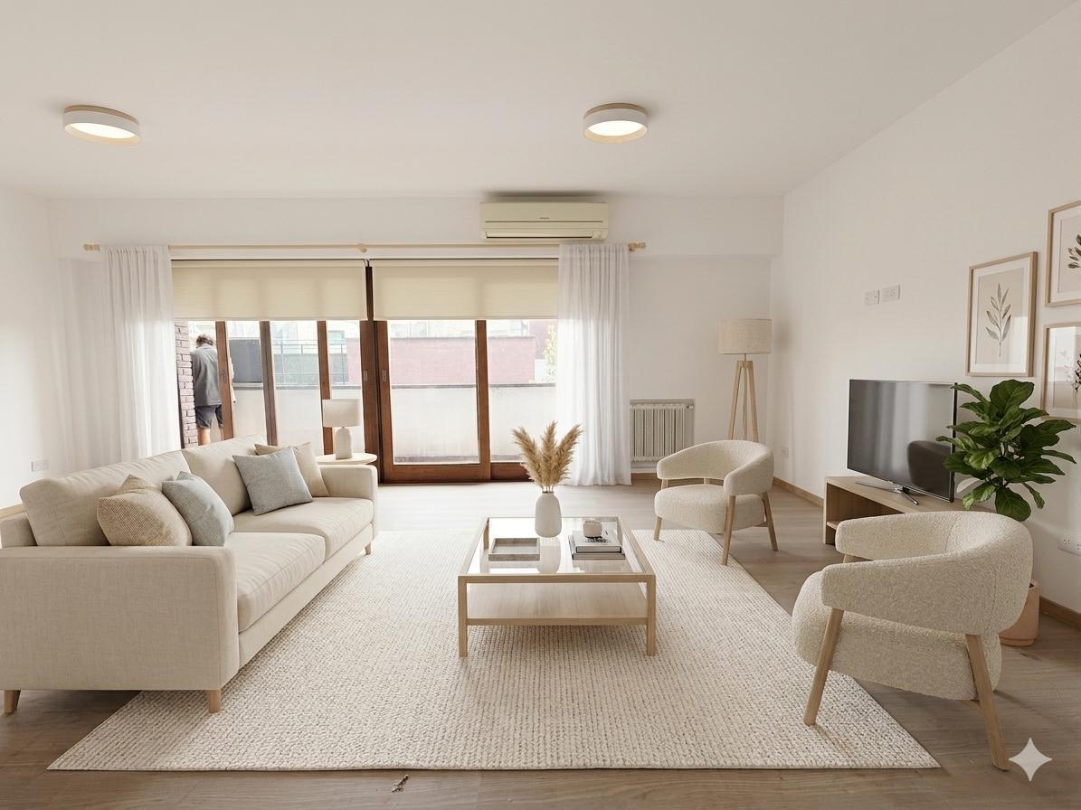 Piso 4 amb, 100m² con balcón y lavadero — Centro