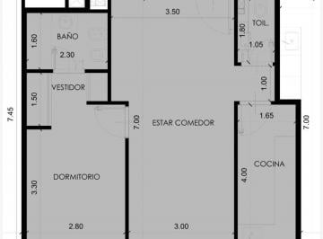 Departamento · 50m² · 2 Ambientes · Emprendimiento en Villa Urquiza, Departamento 2 Ambientes.