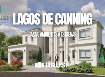Casa · 200m² · 6 Ambientes · 2 Cocheras · Casa a Estrenar en Venta en Lagos de Canning I, Salida a La Laguna - Canning