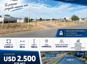 Terreno · 5000m² · Alquiler Fraccion Colectora Acceso Oeste Lujan