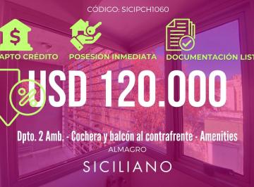 Departamento · 45m² · 2 Ambientes · 1 Cochera · Departamento en Almagro