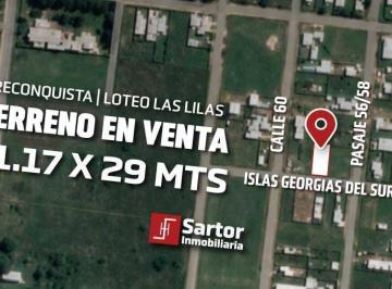 Terreno · 323m² · Terreno en Reconquista