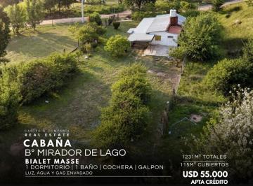 Casa · 115m² · 4 Ambientes · 1 Cochera · Venta Cabaña con 1.231 m² de Terreno Vista Panorámica/apta Crédito en Mirador del Lago, Bialet Massé