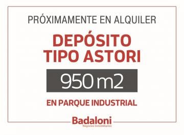Bodega-Galpón · 950m² · Depósito en Parque Industrial