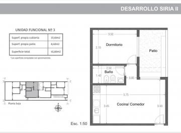 Departamento · 37m² · 2 Ambientes · Departamento en Venta - en Pozo - Necochea Al 5900