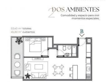 Departamento · 45m² · 2 Ambientes · Departamento Dos Ambientes con Balcón de Pozo en Almagro!