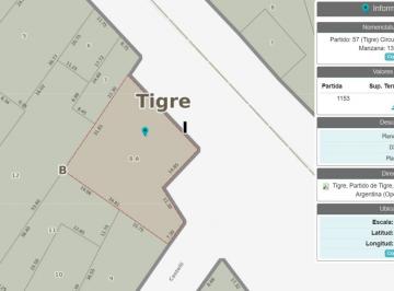 Terreno · 831m² · Gran Lote en Venta con Planos Aprobados Tigre de 830 m²