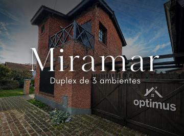PH de 3 ambientes, Miramar · Duplex Amueblado, Ubicado en Calle 31 y 10 en 2 Plantas, 3 Ambientes, Parrilla, Cochera