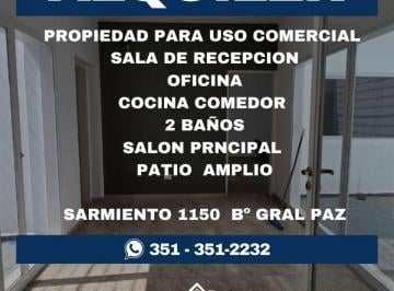 Oficina comercial de 4 ambientes, Córdoba · Alquiler Excelente Oficina Comercial B° Gral Paz