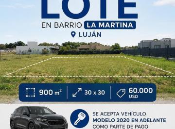 Terreno · 900m² · Venta Lote Barrio La Martina Lujan