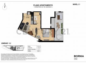 Departamento · 38m² · Venta Aprt 1 Dormitorio con Terraza Exclusiva de 11 m², Ideal Inversion Airbnb