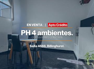 PH de 4 ambientes, General San Martín · Venta de PH 4 Ambientes, Apto Crédito, con Lavadero y Terraza Privada en Billinghurst
