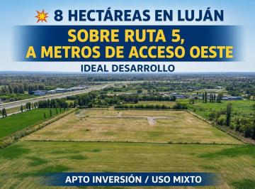 Terreno · 8000m² · Lote 8 Hectáreas Lujan Sobre Ruta 5 a m de Colectora Acceso Oeste